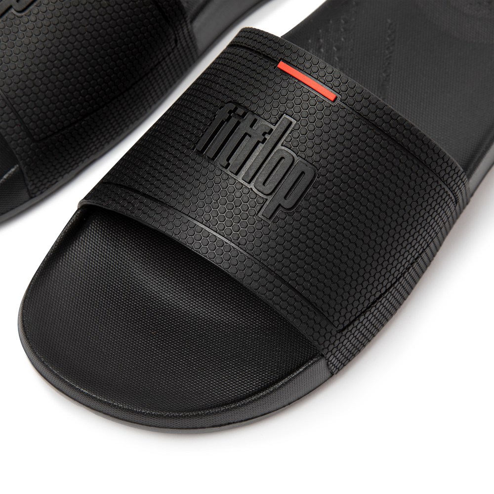 Fitflop Mens Slides Black - Iqushion House - 58CKTIWJS